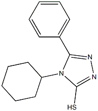 4-cyclohexyl-5-phenyl-4H-1,2,4-triazole-3-thiol Struktur