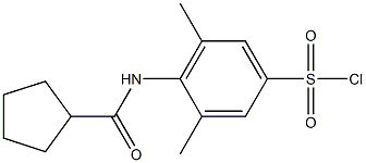 4-cyclopentaneamido-3,5-dimethylbenzene-1-sulfonyl chloride,,结构式