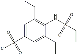 4-ethanesulfonamido-3,5-diethylbenzene-1-sulfonyl chloride 化学構造式