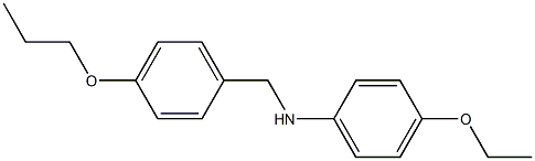 4-ethoxy-N-[(4-propoxyphenyl)methyl]aniline Structure