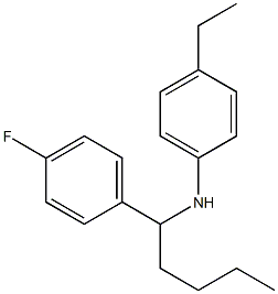 4-ethyl-N-[1-(4-fluorophenyl)pentyl]aniline 化学構造式