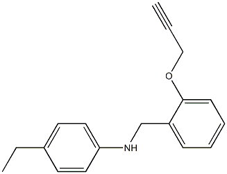 4-ethyl-N-{[2-(prop-2-yn-1-yloxy)phenyl]methyl}aniline 化学構造式