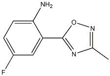 4-fluoro-2-(3-methyl-1,2,4-oxadiazol-5-yl)aniline 化学構造式