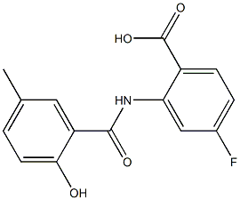 4-fluoro-2-[(2-hydroxy-5-methylbenzene)amido]benzoic acid