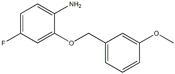 4-fluoro-2-[(3-methoxyphenyl)methoxy]aniline Structure