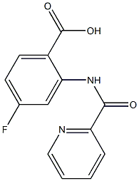 4-fluoro-2-[(pyridin-2-ylcarbonyl)amino]benzoic acid,,结构式