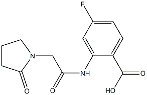 4-fluoro-2-[2-(2-oxopyrrolidin-1-yl)acetamido]benzoic acid