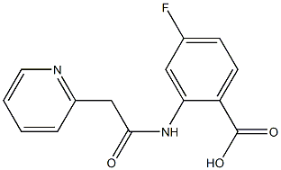 4-fluoro-2-[2-(pyridin-2-yl)acetamido]benzoic acid 结构式