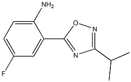 4-fluoro-2-[3-(propan-2-yl)-1,2,4-oxadiazol-5-yl]aniline Struktur