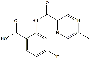 4-fluoro-2-{[(5-methylpyrazin-2-yl)carbonyl]amino}benzoic acid Structure