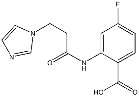 4-fluoro-2-{[3-(1H-imidazol-1-yl)propanoyl]amino}benzoic acid Struktur
