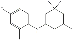 4-fluoro-2-methyl-N-(3,3,5-trimethylcyclohexyl)aniline Structure