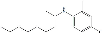 4-fluoro-2-methyl-N-(nonan-2-yl)aniline 化学構造式