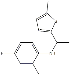 4-fluoro-2-methyl-N-[1-(5-methylthiophen-2-yl)ethyl]aniline 结构式