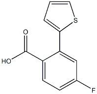 4-fluoro-2-thien-2-ylbenzoic acid Struktur