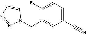 4-fluoro-3-(1H-pyrazol-1-ylmethyl)benzonitrile Struktur