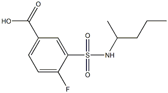 4-fluoro-3-(pentan-2-ylsulfamoyl)benzoic acid Struktur