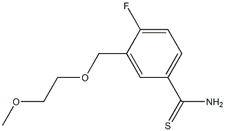 4-fluoro-3-[(2-methoxyethoxy)methyl]benzenecarbothioamide Struktur