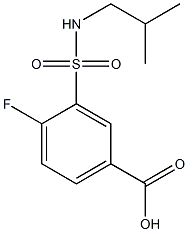 4-fluoro-3-[(2-methylpropyl)sulfamoyl]benzoic acid,,结构式
