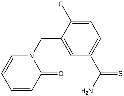 4-fluoro-3-[(2-oxopyridin-1(2H)-yl)methyl]benzenecarbothioamide,,结构式