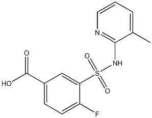4-fluoro-3-[(3-methylpyridin-2-yl)sulfamoyl]benzoic acid 结构式