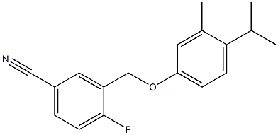  4-fluoro-3-[3-methyl-4-(propan-2-yl)phenoxymethyl]benzonitrile