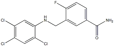 4-fluoro-3-{[(2,4,5-trichlorophenyl)amino]methyl}benzamide