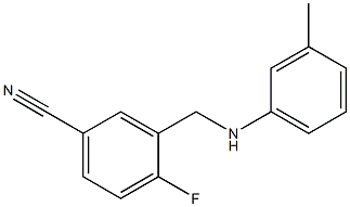 4-fluoro-3-{[(3-methylphenyl)amino]methyl}benzonitrile 结构式