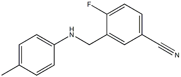 4-fluoro-3-{[(4-methylphenyl)amino]methyl}benzonitrile 化学構造式