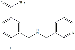 4-fluoro-3-{[(pyridin-3-ylmethyl)amino]methyl}benzamide,,结构式