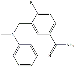4-fluoro-3-{[methyl(phenyl)amino]methyl}benzene-1-carbothioamide 结构式