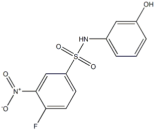 4-fluoro-N-(3-hydroxyphenyl)-3-nitrobenzene-1-sulfonamide Structure