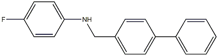 4-fluoro-N-[(4-phenylphenyl)methyl]aniline,,结构式