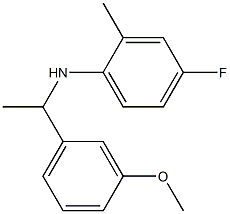 4-fluoro-N-[1-(3-methoxyphenyl)ethyl]-2-methylaniline 结构式