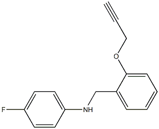 4-fluoro-N-{[2-(prop-2-yn-1-yloxy)phenyl]methyl}aniline,,结构式