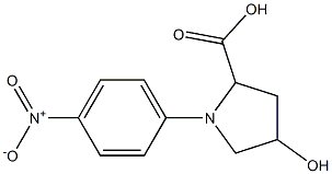 4-hydroxy-1-(4-nitrophenyl)pyrrolidine-2-carboxylic acid Structure