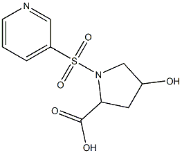 4-hydroxy-1-(pyridin-3-ylsulfonyl)pyrrolidine-2-carboxylic acid,,结构式