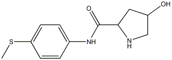 4-hydroxy-N-[4-(methylsulfanyl)phenyl]pyrrolidine-2-carboxamide 化学構造式