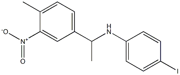 4-iodo-N-[1-(4-methyl-3-nitrophenyl)ethyl]aniline Structure