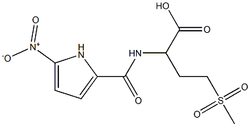 4-methanesulfonyl-2-[(5-nitro-1H-pyrrol-2-yl)formamido]butanoic acid Structure