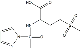 4-methanesulfonyl-2-[1-(1H-pyrazol-1-yl)acetamido]butanoic acid Structure