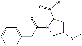 4-methoxy-1-(phenylacetyl)pyrrolidine-2-carboxylic acid 结构式