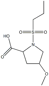 4-methoxy-1-(propylsulfonyl)pyrrolidine-2-carboxylic acid,,结构式