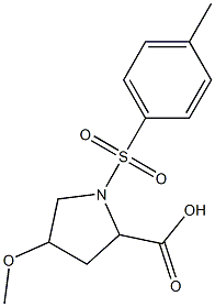 4-methoxy-1-[(4-methylphenyl)sulfonyl]pyrrolidine-2-carboxylic acid 化学構造式