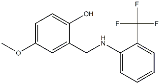 4-methoxy-2-({[2-(trifluoromethyl)phenyl]amino}methyl)phenol,,结构式