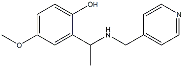 4-methoxy-2-{1-[(pyridin-4-ylmethyl)amino]ethyl}phenol Struktur