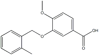 4-methoxy-3-[(2-methylphenyl)methoxy]benzoic acid Struktur