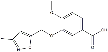 4-methoxy-3-[(3-methyl-1,2-oxazol-5-yl)methoxy]benzoic acid,,结构式