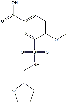 4-methoxy-3-[(oxolan-2-ylmethyl)sulfamoyl]benzoic acid 结构式