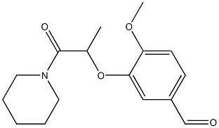 4-methoxy-3-{[1-oxo-1-(piperidin-1-yl)propan-2-yl]oxy}benzaldehyde 结构式